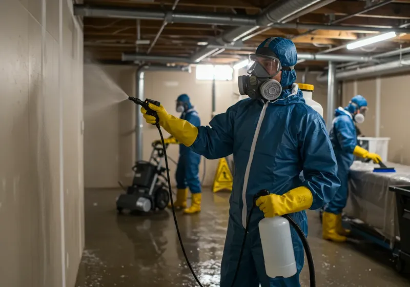 Basement Sanitization and Antimicrobial Treatment process in Mathis, TX